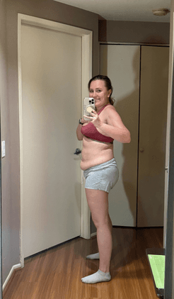 Laura after losing weight with Elara
