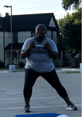 Tiffany before starting weight care with Elara