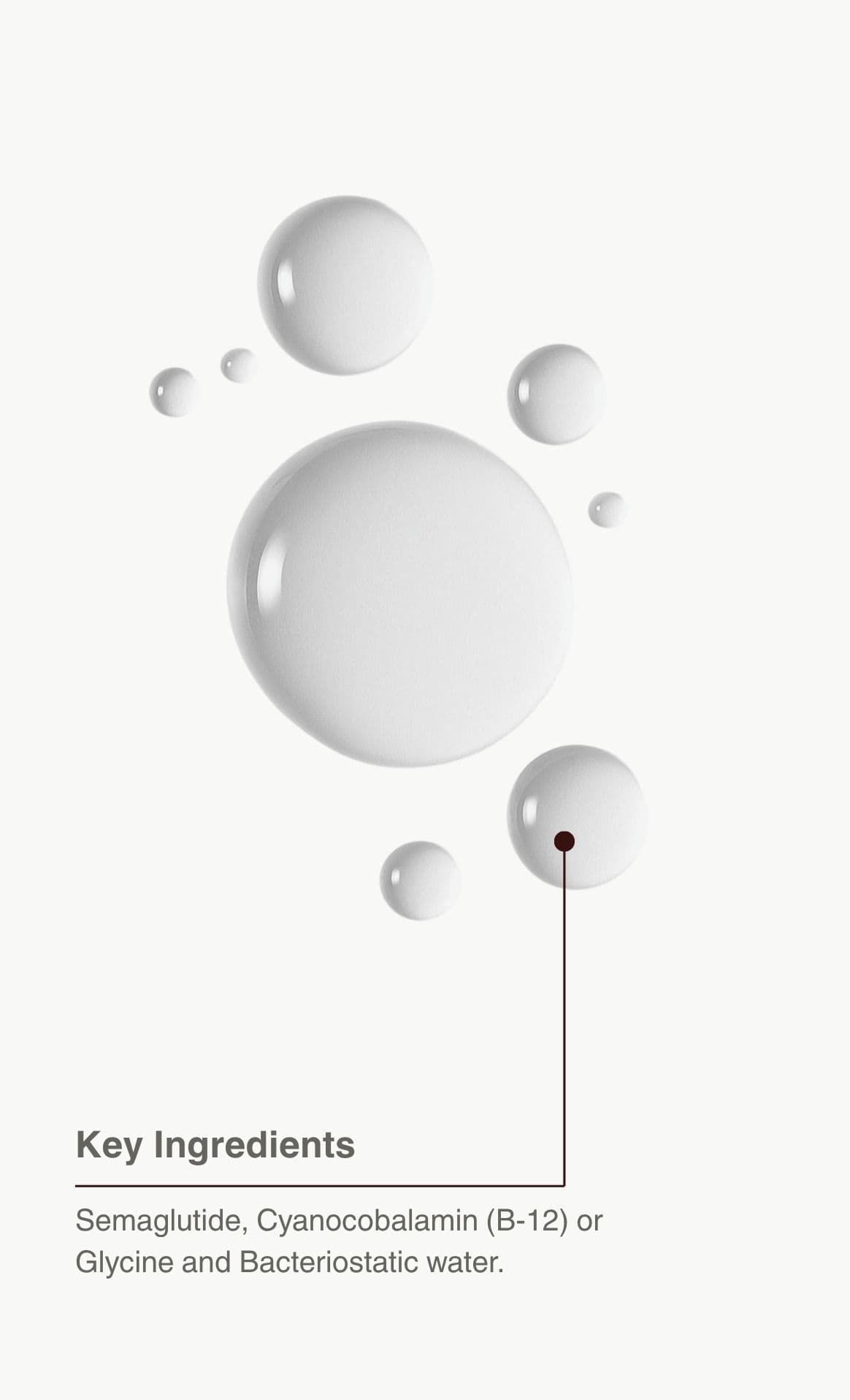 Key Ingredients. Semaglutide, Cyanocobalamin (B-12) or Glycine and Bacteriostatic water.