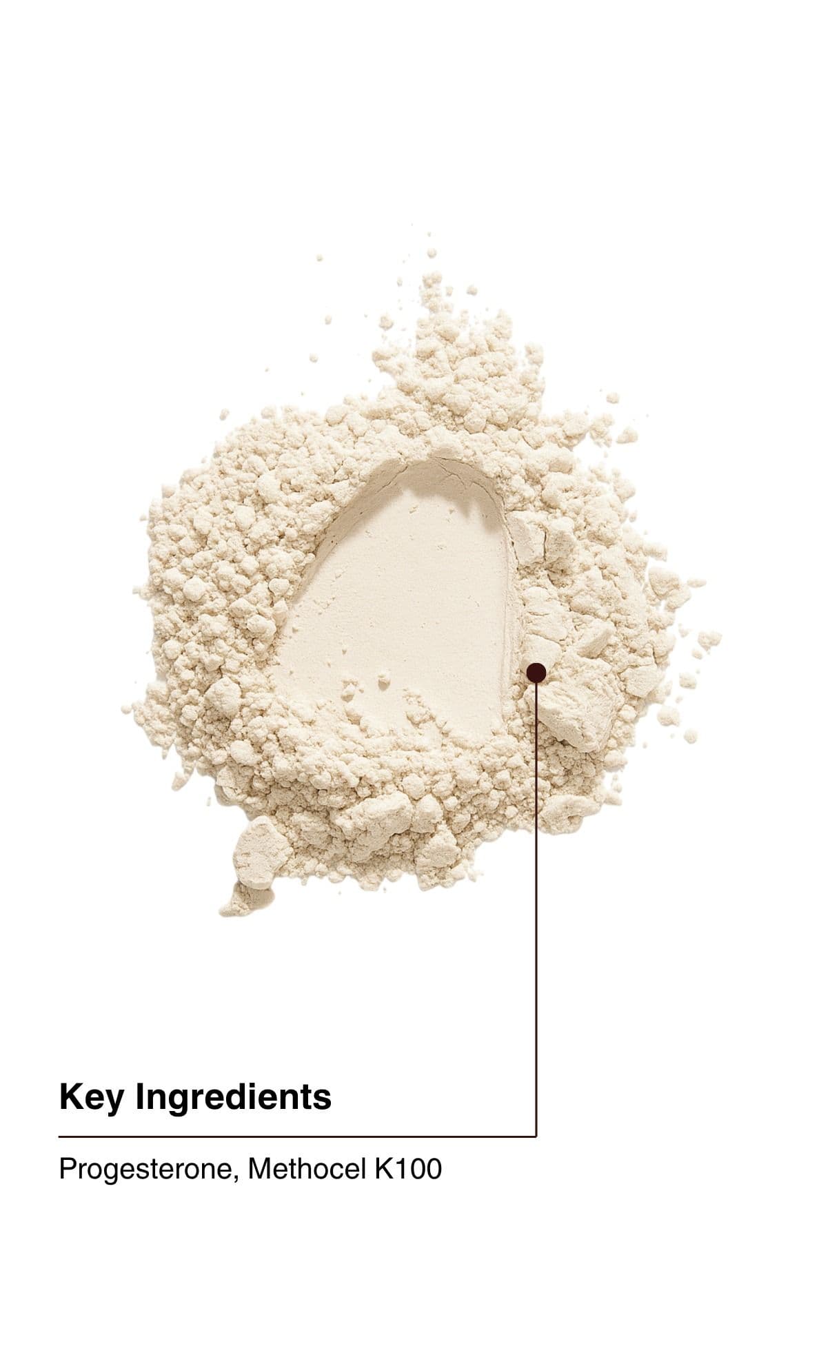 Key Ingredients. Progesterone, Methocel K100.