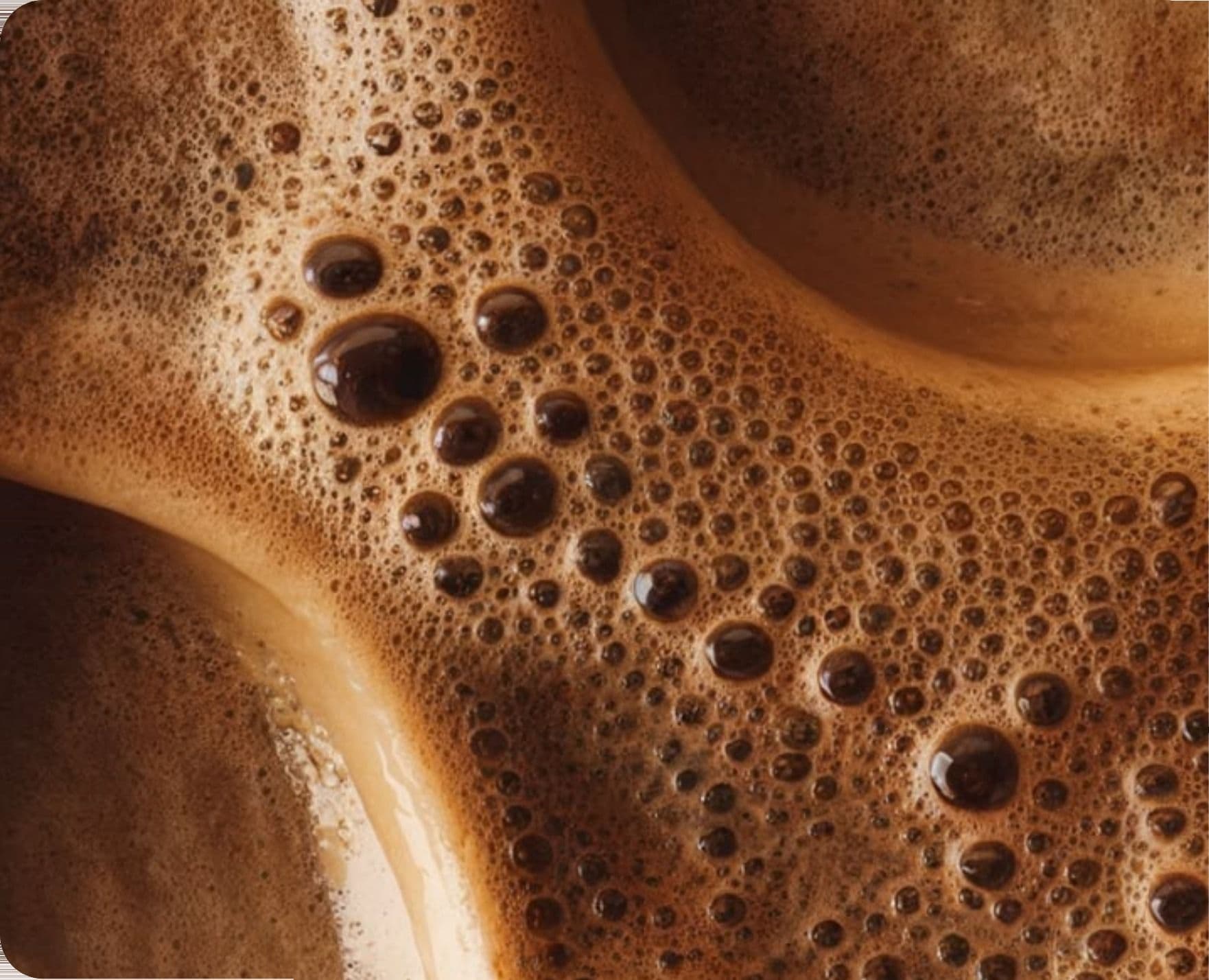 Crema on a coffee, shot close