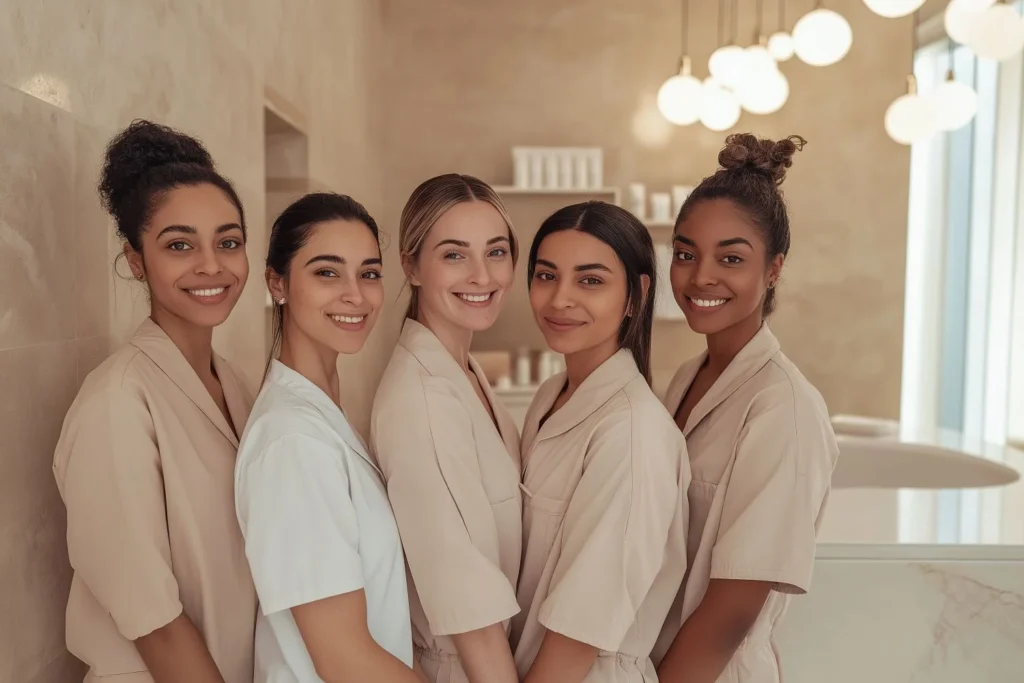 Group of women in a frame