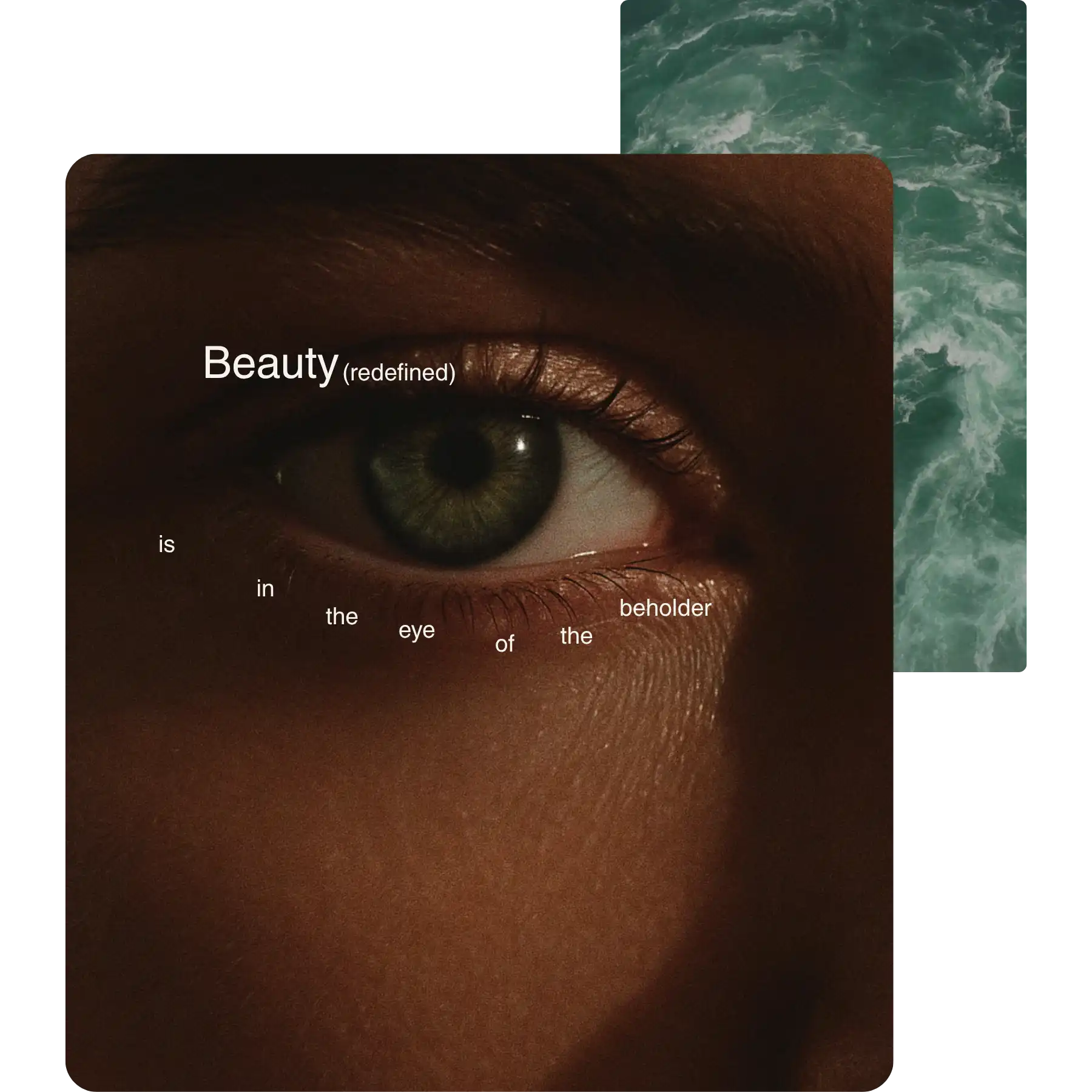 Elara beauty close-up of eye showing natural skincare results